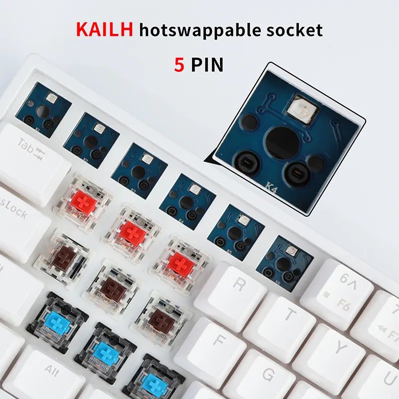 61 key the third mock examination backlight RGB wired wireless BTmechanical game keyboard multi-color keycap keypad