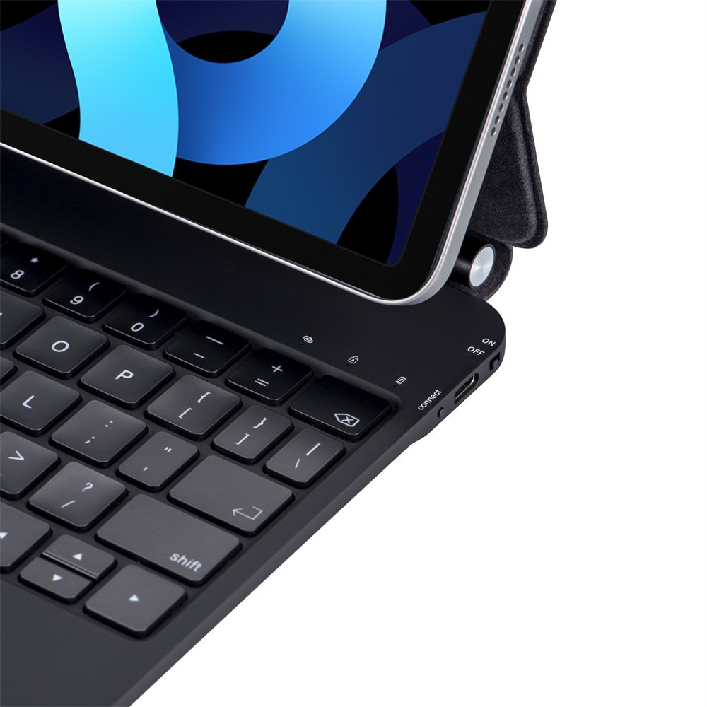 PU Leather Keyboard Case for iPad Pro 11 and iPad Air 4 5 10.9 inch Black With English Language
