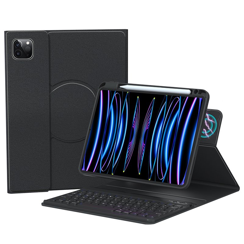 Tablet Case TPU Leather Rechargeable Pen Slot Wireless Blue tooth Keyboard Tablet Cover for iPad Pro11 and ipad10 2022 10.9