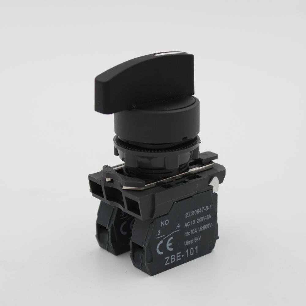 22mm Long Handle 3-Position Selector Switch XB5 AJ53 Model With Off-On Function 2NO Push Button Switches Combination