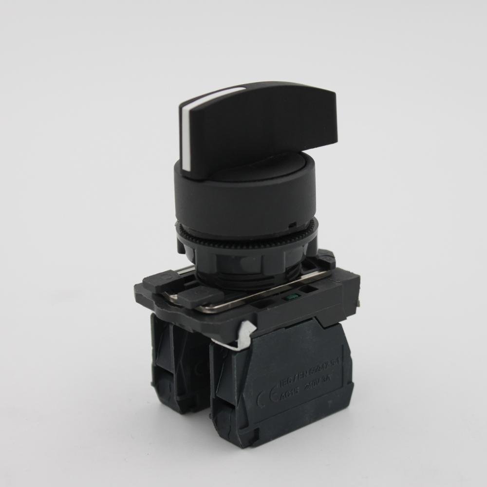 22mm Long Handle 3-Position Selector Switch XB5 AJ53 Model With Off-On Function 2NO Push Button Switches Combination