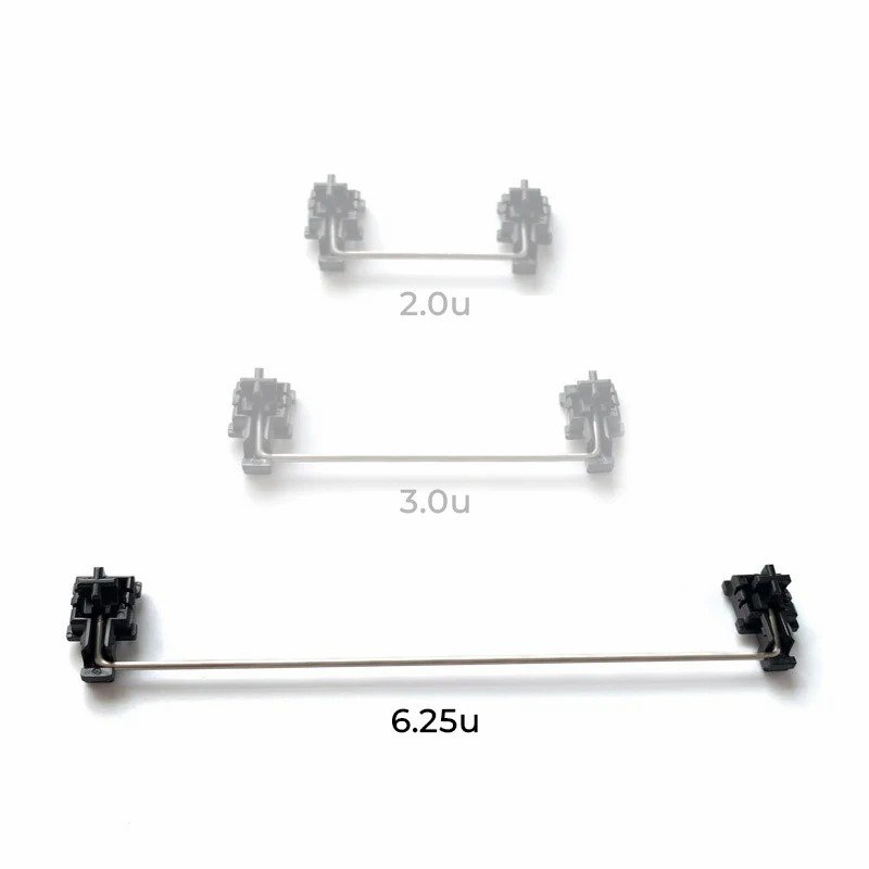 Kailh Stabilizers PCB Mounted Screw-in Switch Satellite 6.25u 2u Mechanical Keyboard Modifier Keys Stabilizers