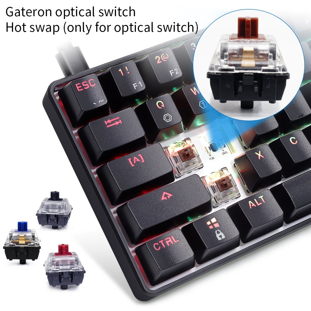 Skyloong original GK61 sk61 hot sale hotswappable 60% gaming keyboard 61keys rgb keyboard gaming mechanical keyboard