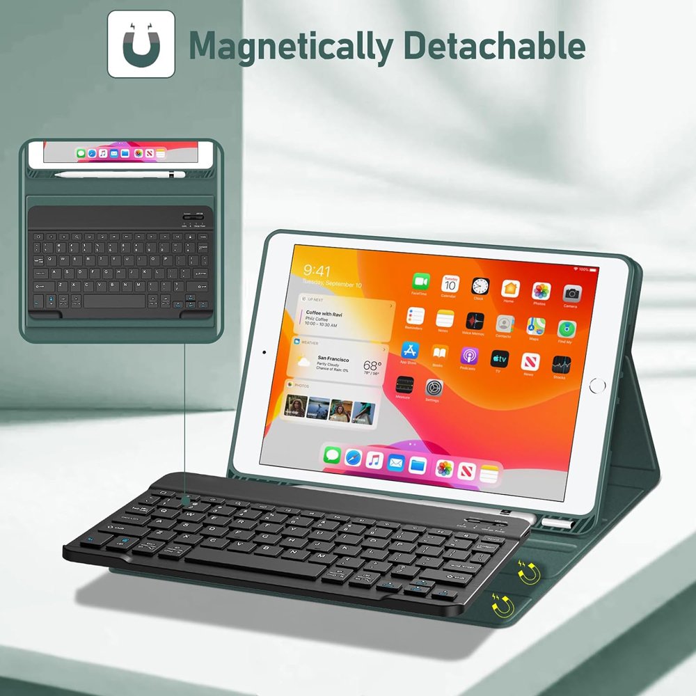 2024 new tablet keyboard leather case TPU soft split magnetic keyboard case for ipad pro11 keyboard case