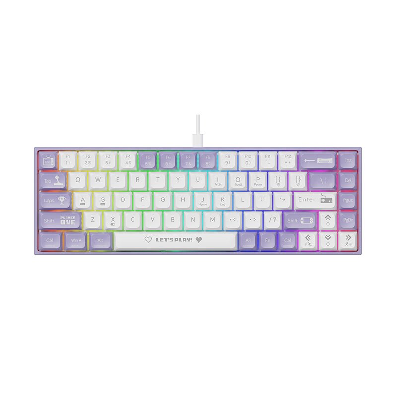 AK680 65% Keyboard 60% Teclado 68 Key Ergonomic Gaming Keyboard Hot Swap LED Backlit Mechanical Keyboard