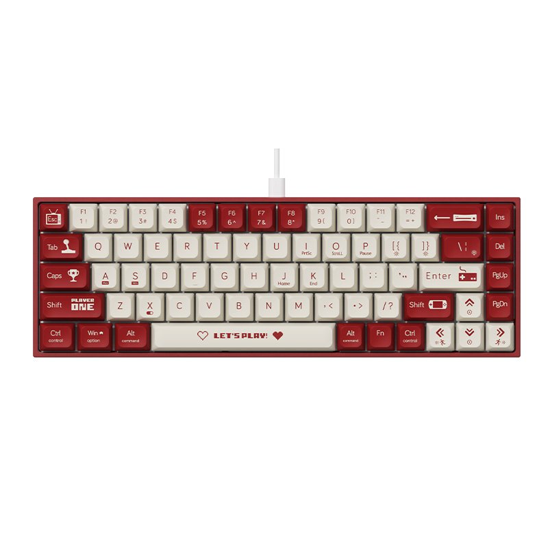 AK680 65% Keyboard 60% Teclado 68 Key Ergonomic Gaming Keyboard Hot Swap LED Backlit Mechanical Keyboard