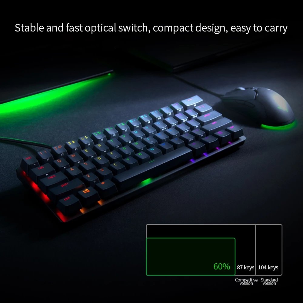 Razer Huntsman MINI Keyboard Original Gaming Electronics Keyboard Ergonomic Keyboard for Home PC Gaming