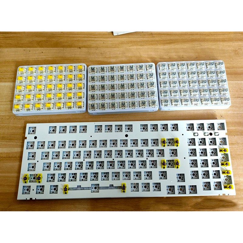 Black core FR4 and CEM3 supported Qmk Via 60 mechanical keyboard pcb hot swap rgb