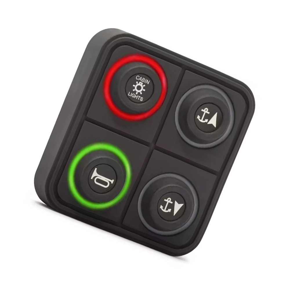2x2 Keypad with Blank Icons and RGB Illumination Customizable LED Keyboard Panel