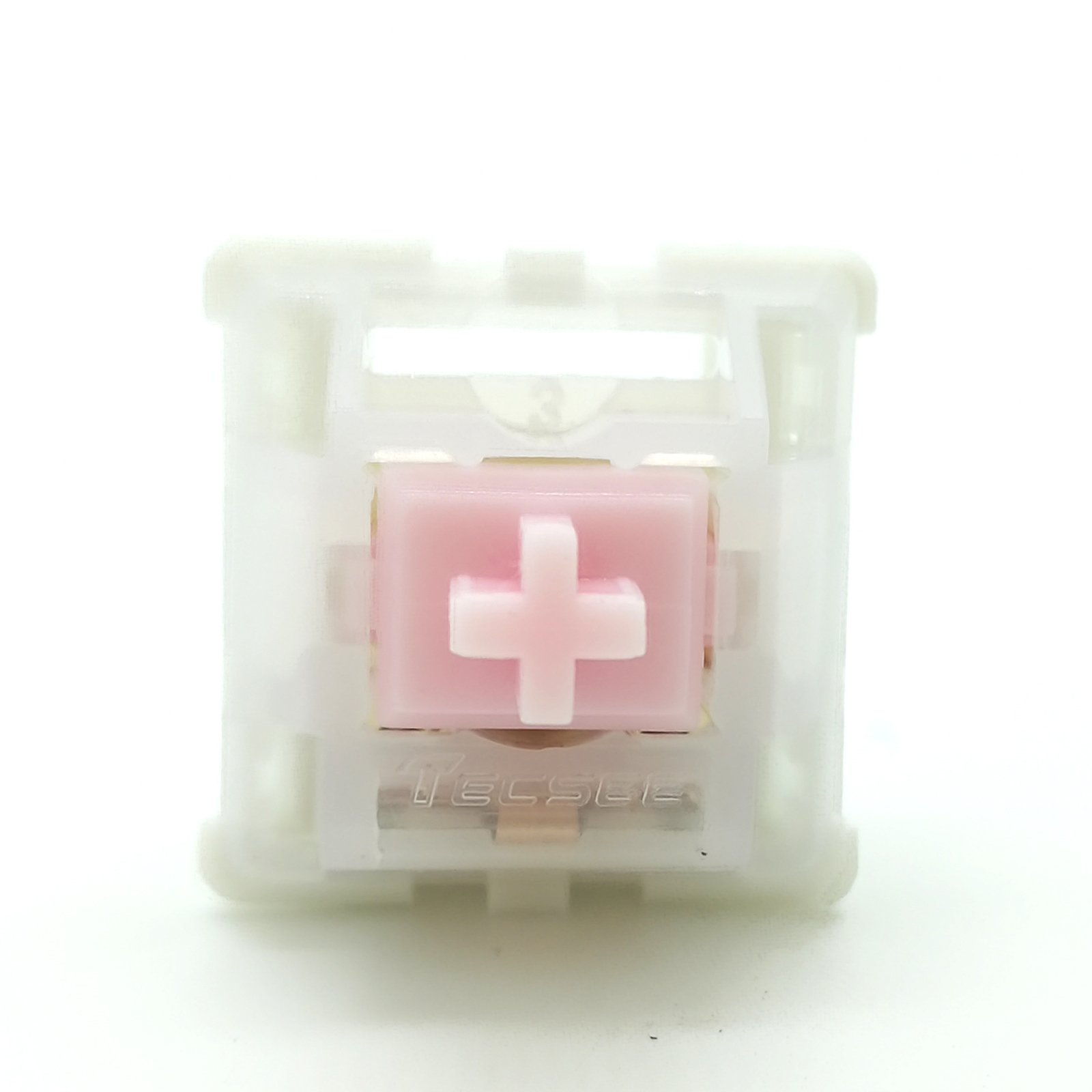 Tecsee Keyboard Gaming Strawberry Ice Switch UHWMPE Top Nylon Bottom Housing UPE Linear Stem Double Gold Spring 63.5g