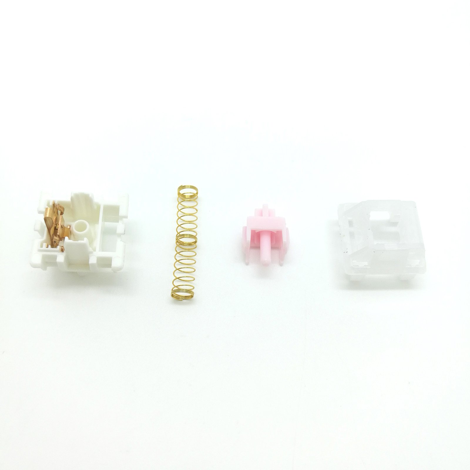 Tecsee Keyboard Gaming Strawberry Ice Switch UHWMPE Top Nylon Bottom Housing UPE Linear Stem Double Gold Spring 63.5g
