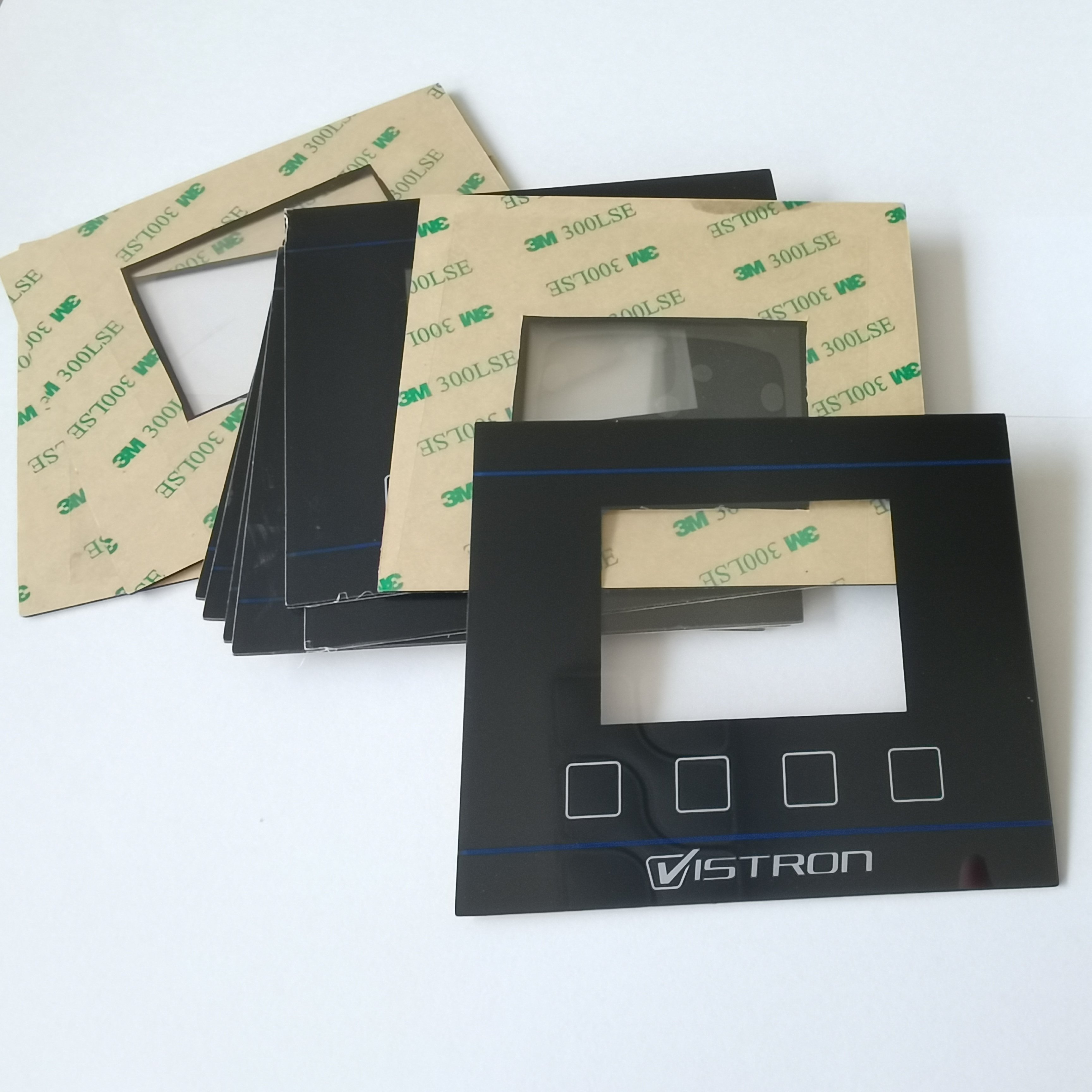 Factory overlay front panel custom decorative control panels transparent acrylic panel