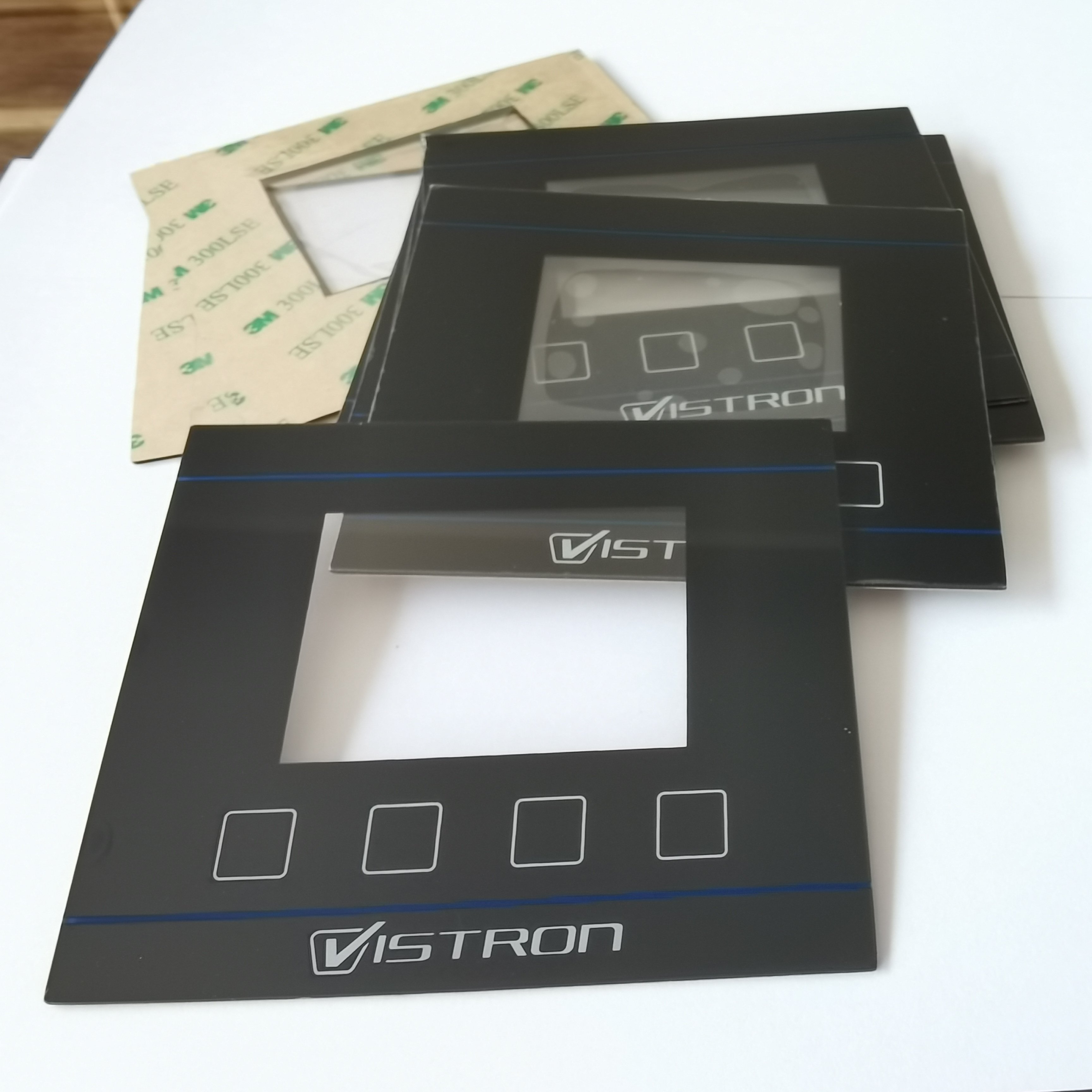 Factory overlay front panel custom decorative control panels transparent acrylic panel
