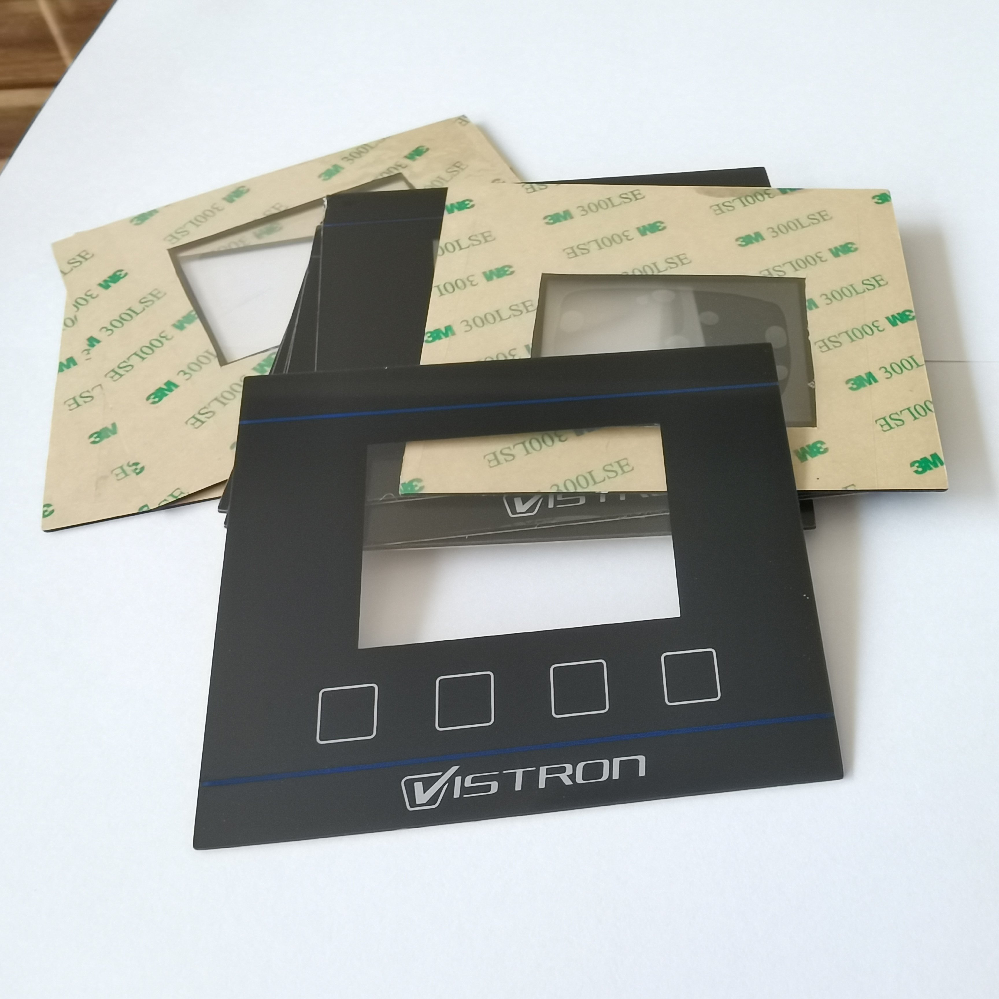 Factory overlay front panel custom decorative control panels transparent acrylic panel