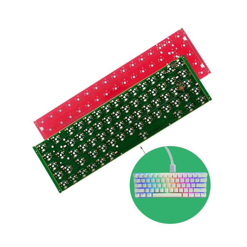 Fr4 electronic manufacturing circuit board USB type C wireless 65 keyboard pcb rgb