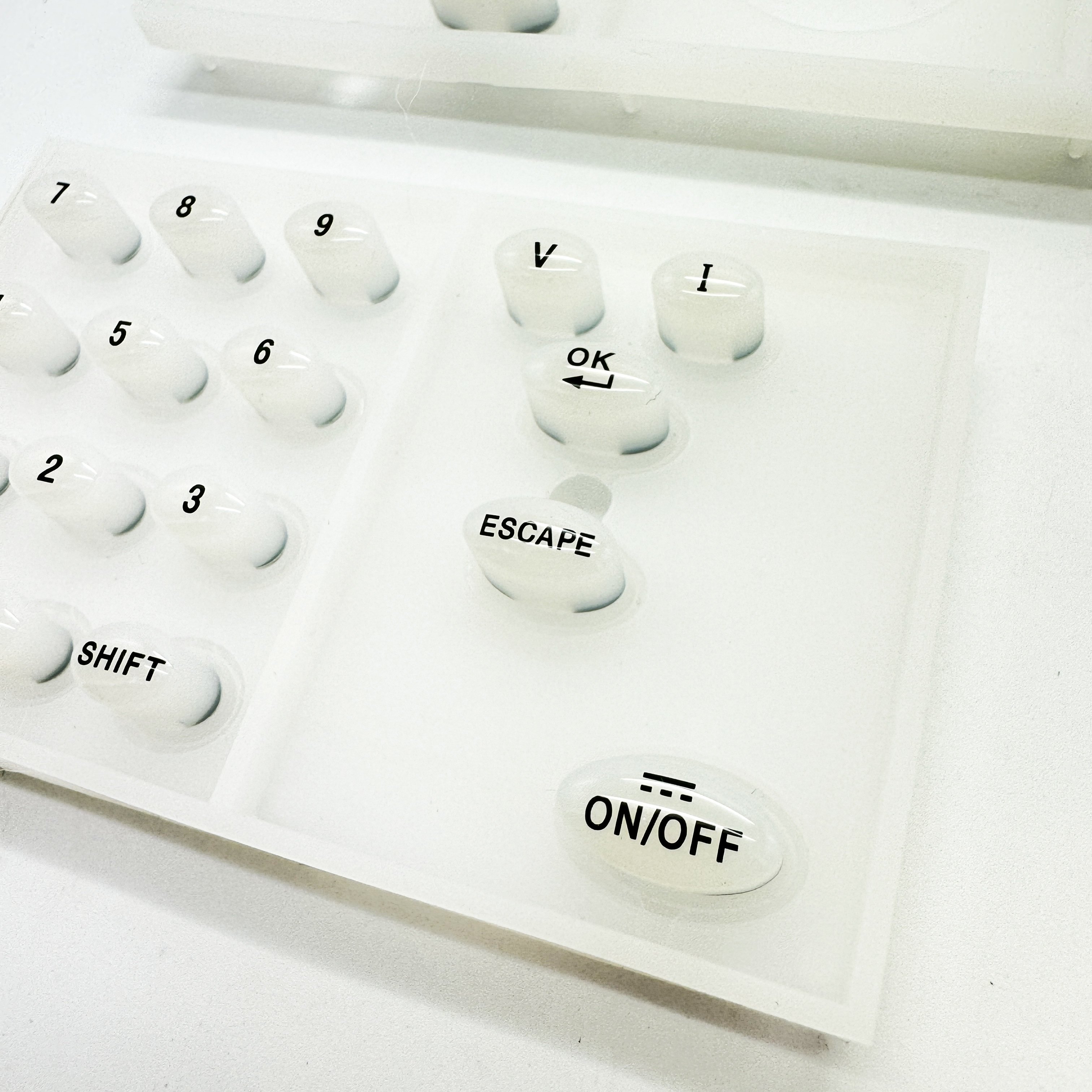 OEM ODM.Professional custom silicone products, used for medical equipment Button keyboard, using advanced Epoxy coating process