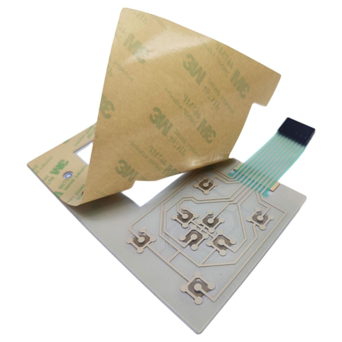 Custom Prototype Membrane Keypad and Keyboard Switch with 3M467 Adhesive for Million Times Life Push Button Switches
