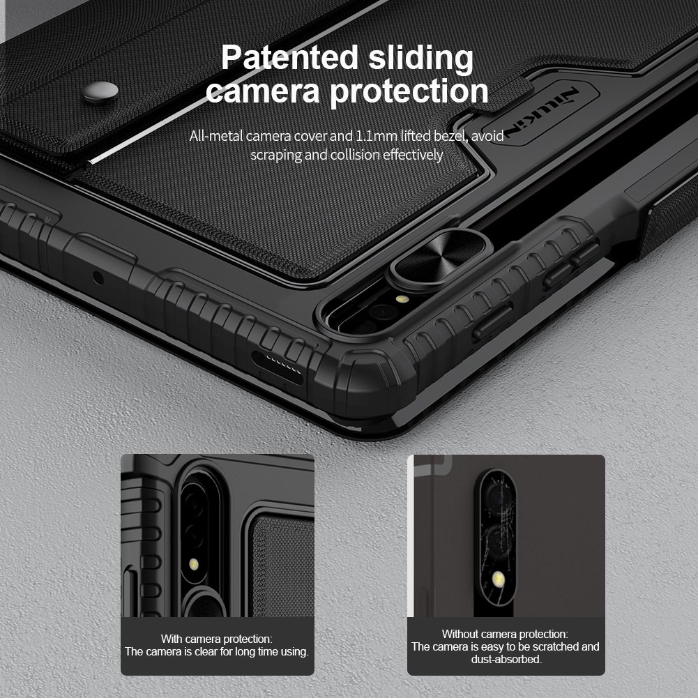 Nillkin Detachable Keyboard for Samsung Tab S8+ S7+ S7FE with Camera Cover and Touchpad S8 Keyboard Case