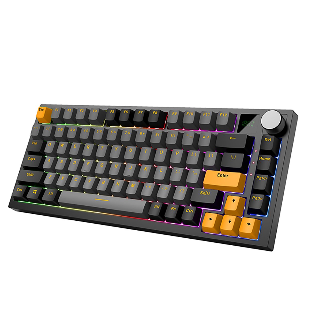 New Arrival Professional 81 Key LED Backlit Mechanical Gaming Keyboard USB Wired 75 Percent Wireless Charger Desktop USB Type-c