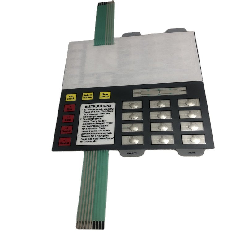 OEM manufacturer waterproof durable keypads&keyboards push switch button membrane keyboard membrane switch panel with metal dome