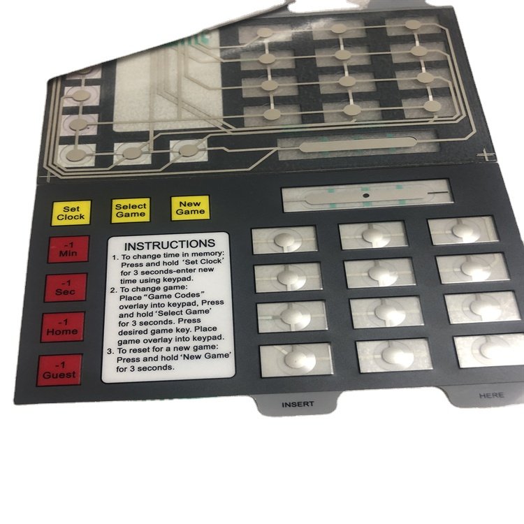 OEM manufacturer waterproof durable keypads&keyboards push switch button membrane keyboard membrane switch panel with metal dome