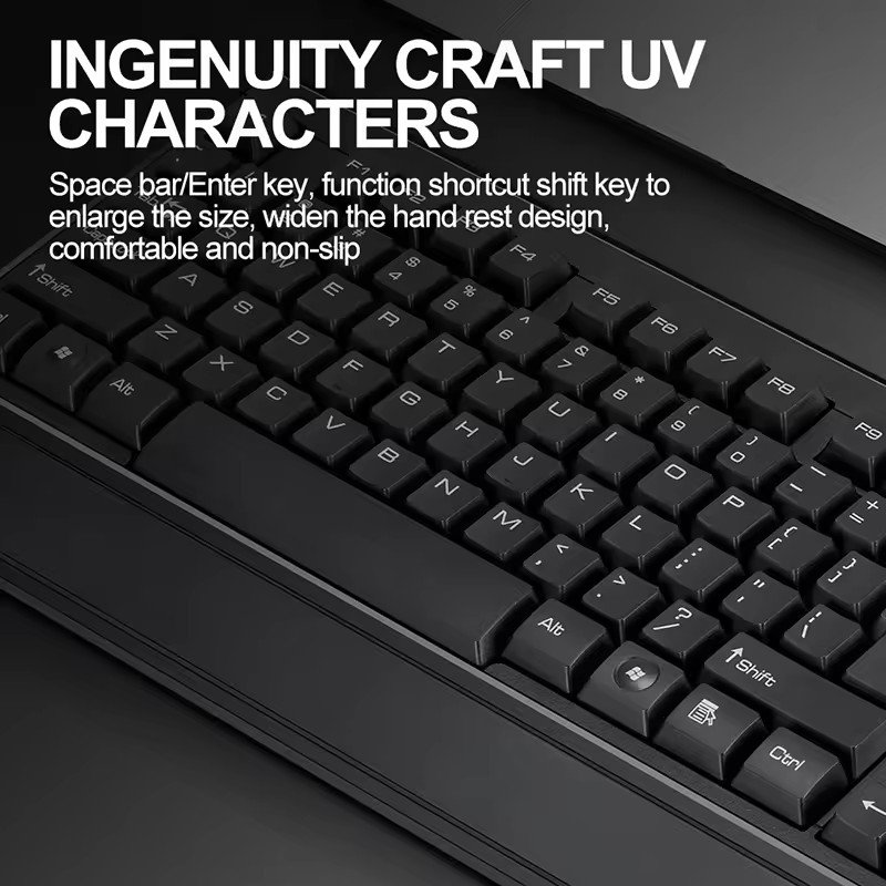 TF300 wired keyboard and mouse combo,optical USB mouse and keyboard for computer desktop business office work