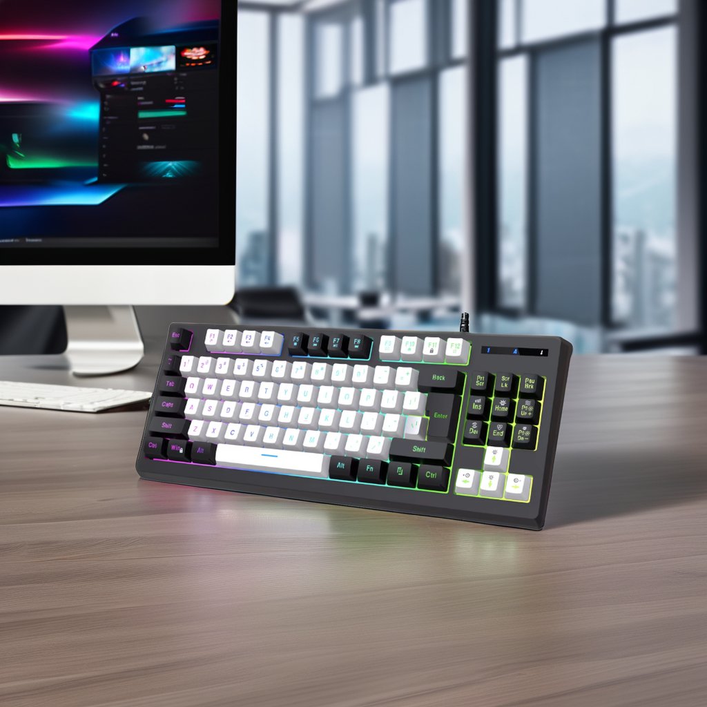 60% Mechanical Keyboard 87 Keys Hot Wired Wireless Mini Rgb Backlit Gaming Mechanical Keyboard for Computer