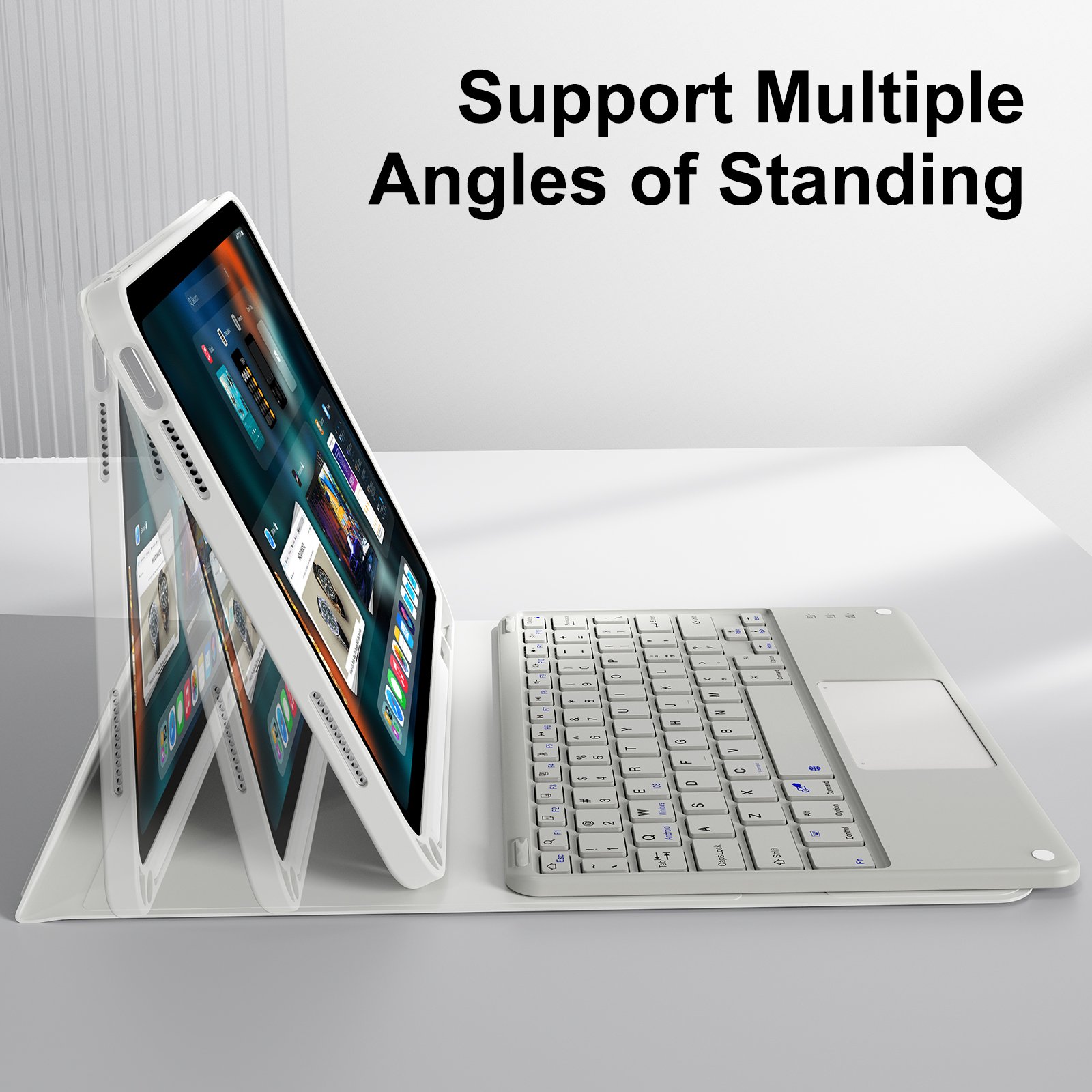 Kenke Hot-selling Wireless Keyboard Cover IPad 10th Strong Magnetic Absorption Tablet Case with Pencil Holder for IPad 10.9 Inch