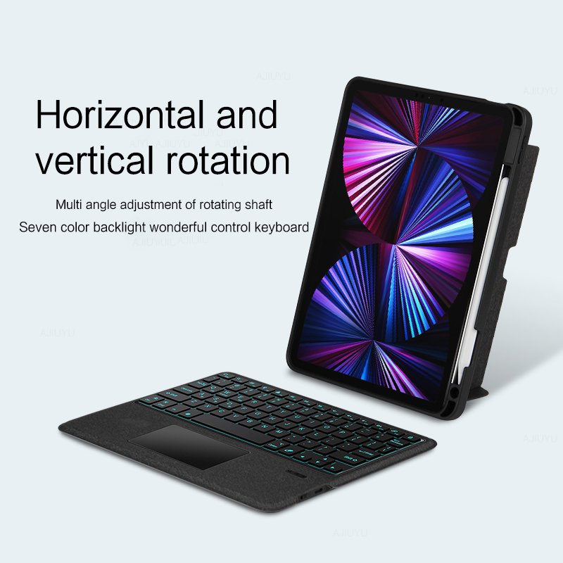 10.2 10.5 11 12.9 Inch Keyboard Tablet Case For iPad Pro 2021 2020 2018 iPad Air 3 4 5