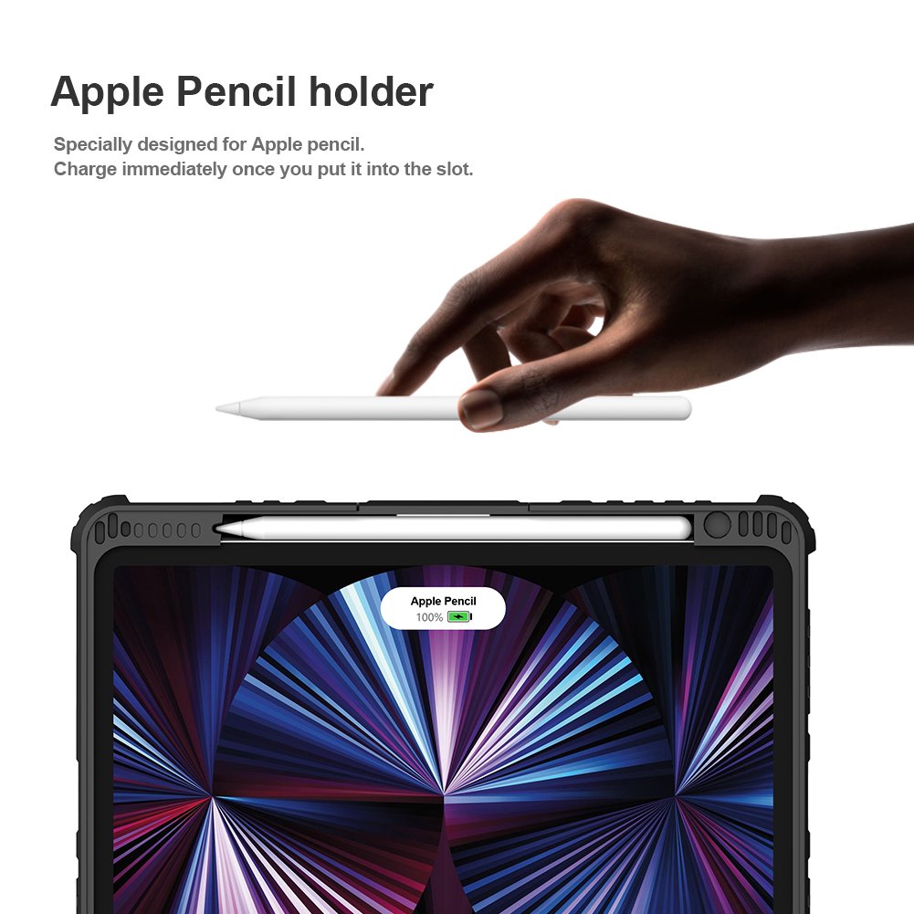 Nillkin for iPad 10.9 Pencil Holder Shockproof Bluetooth Keyboard Case for iPad pro 2022/Air 5/iPad 2022 10th Gen 10.9 inch