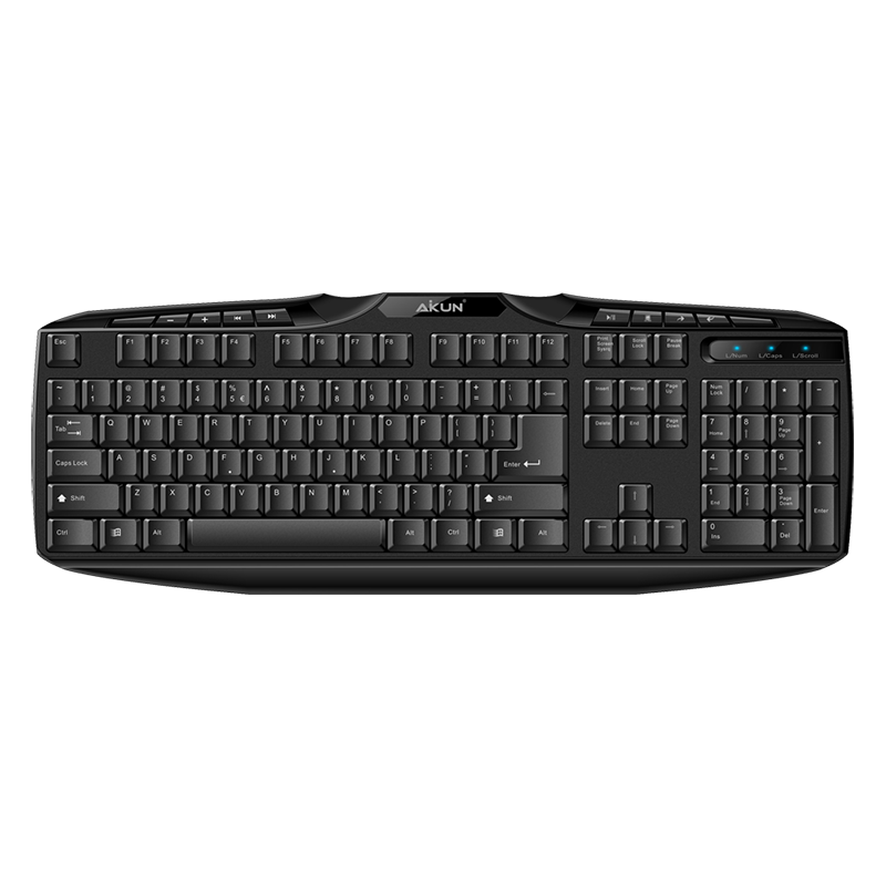 KB250 Wired Comfortable full-size Ultra thin Keyboard, 12 Multimedia keys, office Keyboard