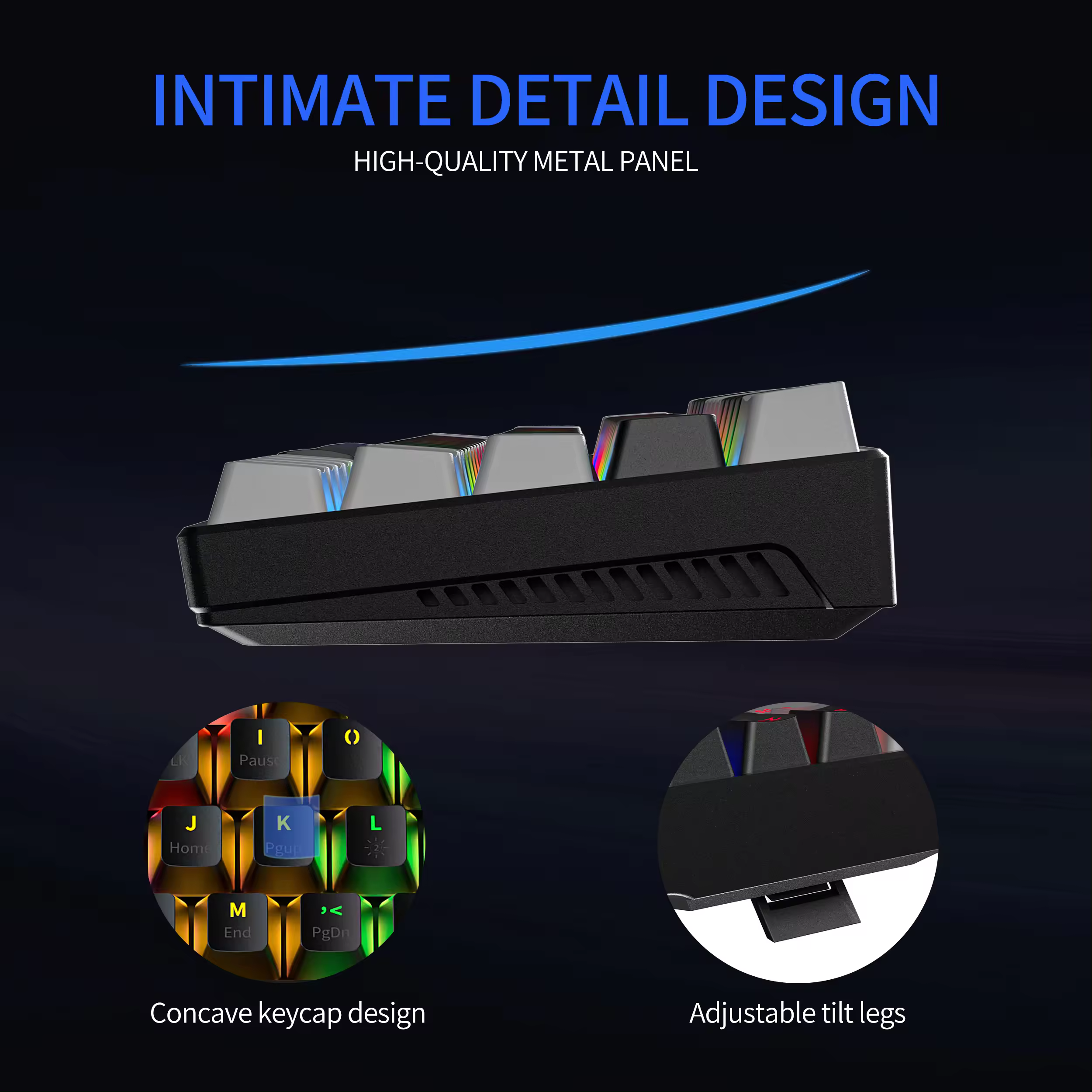 60% Keyboard 63 64 Keys Custom Keycap Blue Red Switch Backlit Full-key Anti-ghosting Usb Wired Gaming Mechanical Keyboard Rgb RF