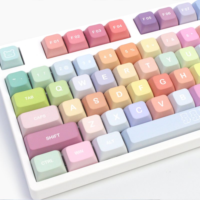 133 keys Gummy Bears PBT XDA Profile Mechanical Keyboard DIY Keycaps Set for MX switch
