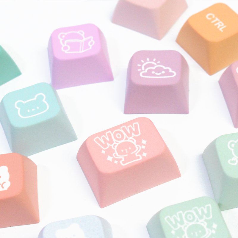 133 keys Gummy Bears PBT XDA Profile Mechanical Keyboard DIY Keycaps Set for MX switch