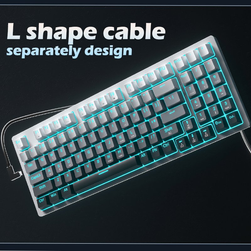90% Keyboard 94 Keys Hot Swappable Blue Red Switch PBT Keycaps Computer Gaming USB Wired Mechanical Keyboard for call of duty