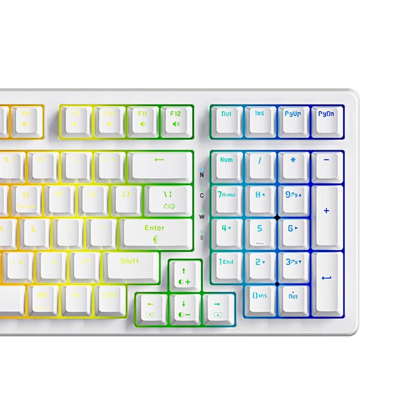 98 Keys Wireless Keyboard Bluetooth Multi Mode RGB Can DIY Hot Swappable Mechanical Keyboard Custom Wholesale