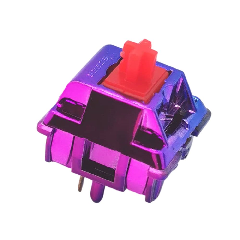 Tecsee Progressive PC housing aluminum coated UPE or POM metal switch linear tactile lever double gold spring keyboard switch