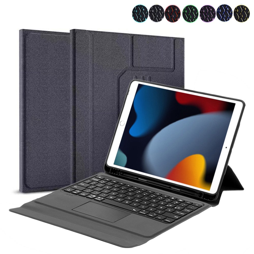 Custom Tablet Leather Keyboard Case Shockproof TPU Tablet Cover for iPad Generation 9 Keyboard with Case