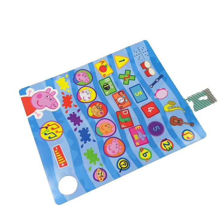 Customized membrane switch Keypads & Colorful digital membrane button keys keyboard for educational toy
