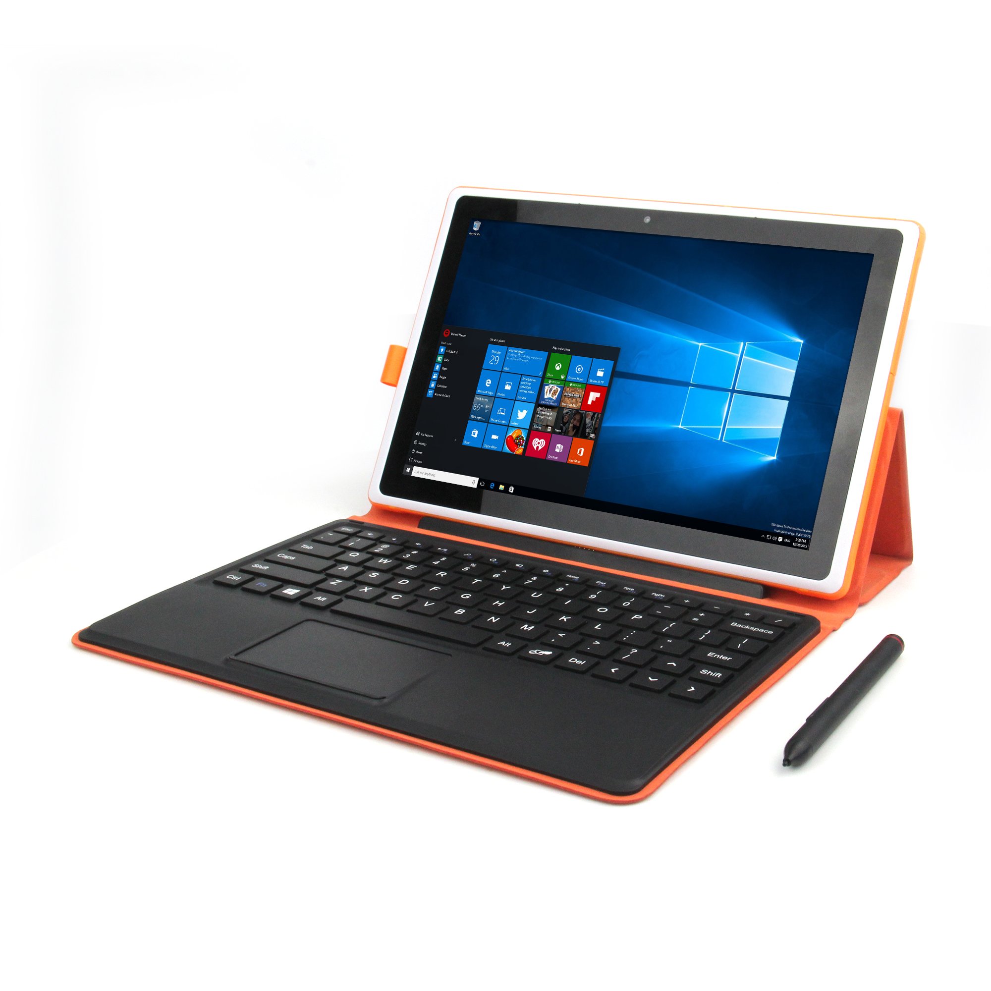 10.1 Inch WIN Surface Tablet PC of Quad core N3350 4GB RAM 64GB 128GB 2 In 1 detachable Win10 Tablets with Keyboard