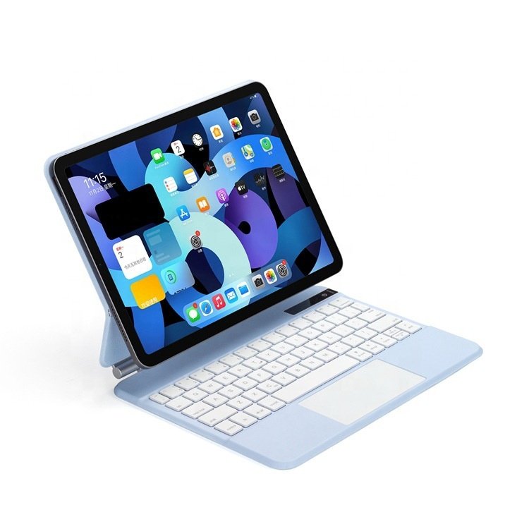 Quality Tablet Wireless Pu Leather Fiber Smart Keyboard Case Magnetic Touch LED Keyboard For Ipad Pro 10.9 11 12.9 Inch