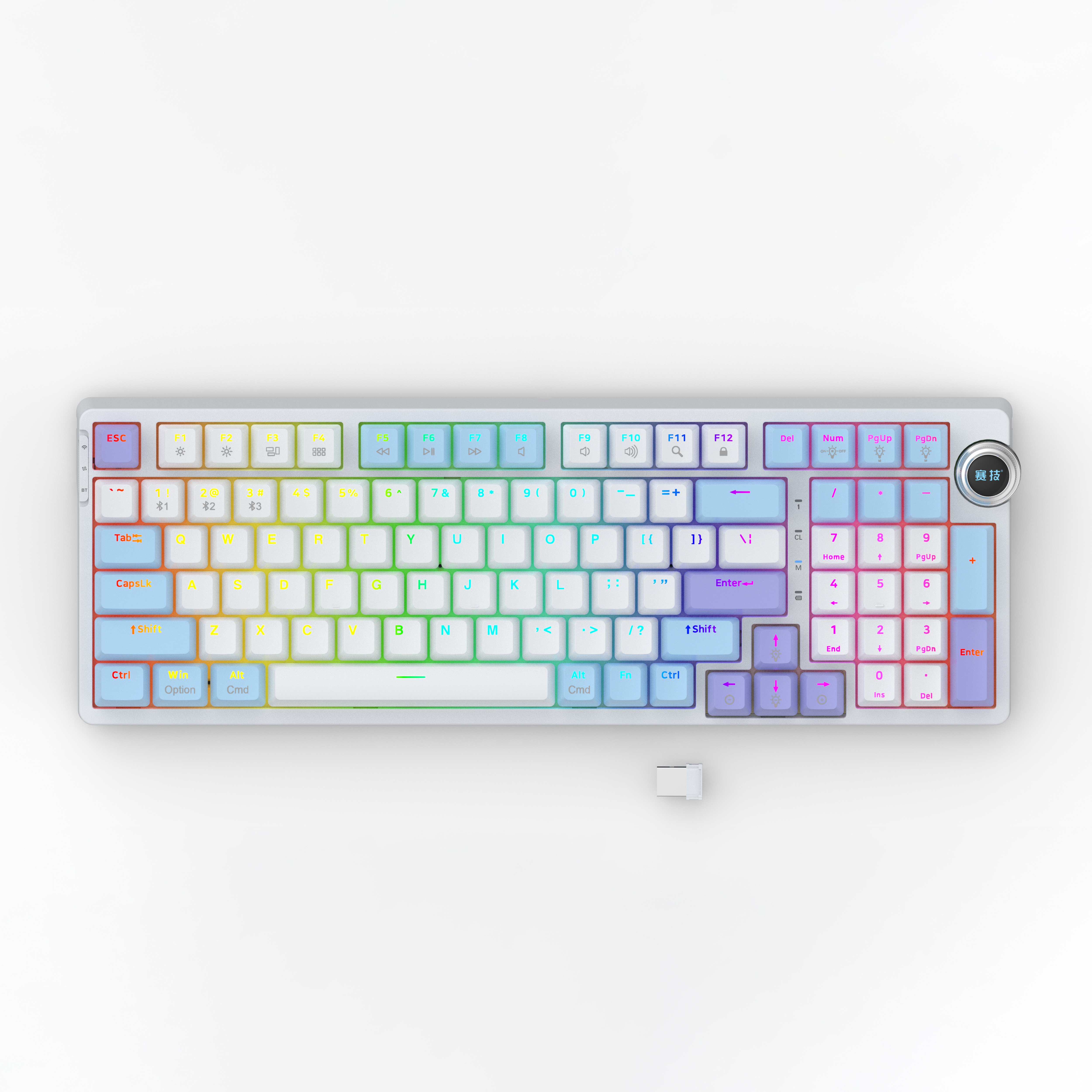 97 Keys Teclado Mecnico Low profile Ergonomic Mechanical Keyboard Brown Switch Gaming Keyboard With Knob For Laptops Computer