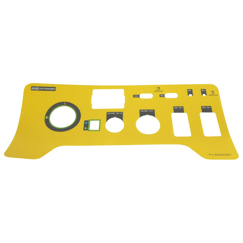 custom control front panel heavy duty label industry machine membrane switch keyboard polycarbonate laser cut panel sticker
