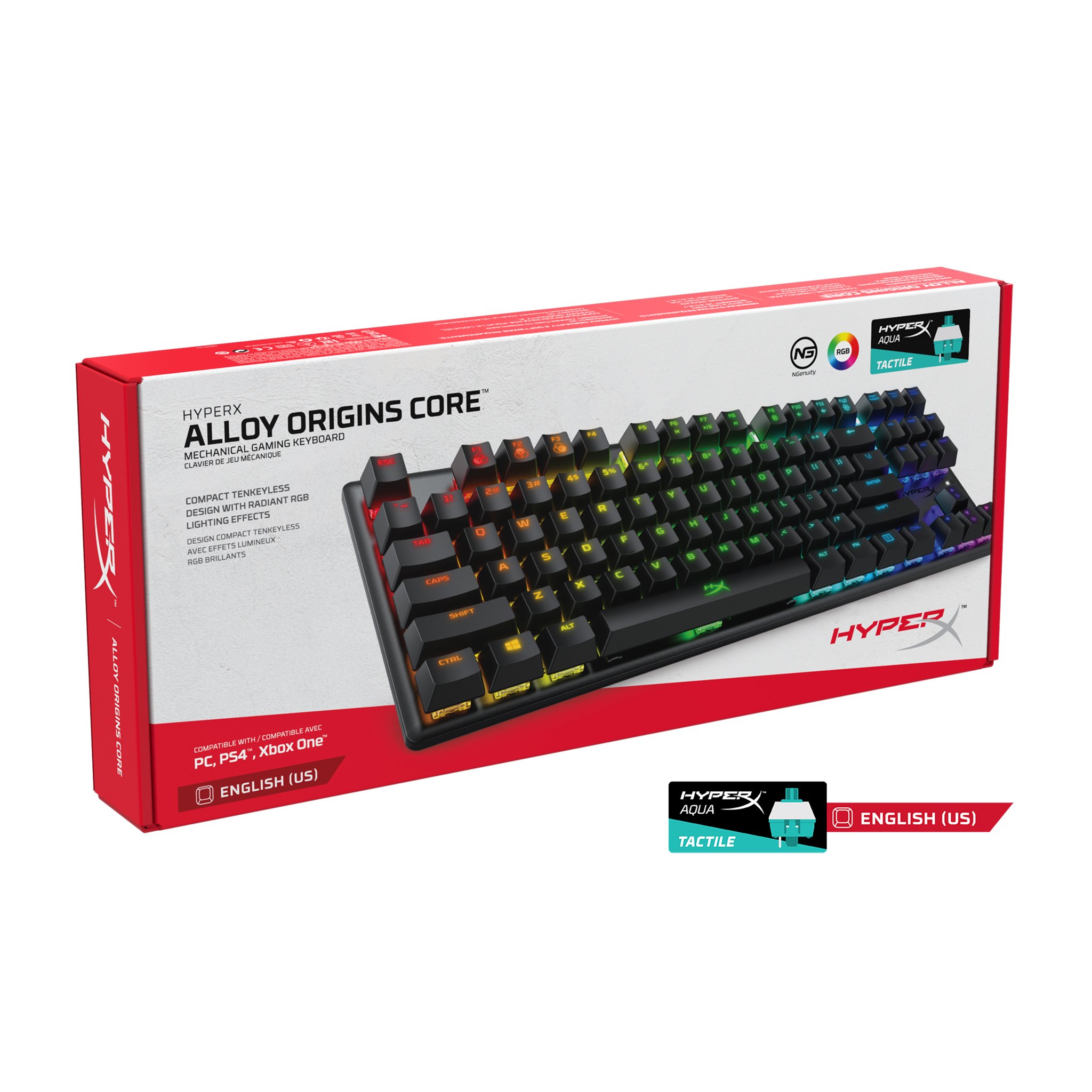 Hyper X Alloy Origins Core Dazzling RGB Lighting Anti-ghosting Mechanical Gaming Keyboard