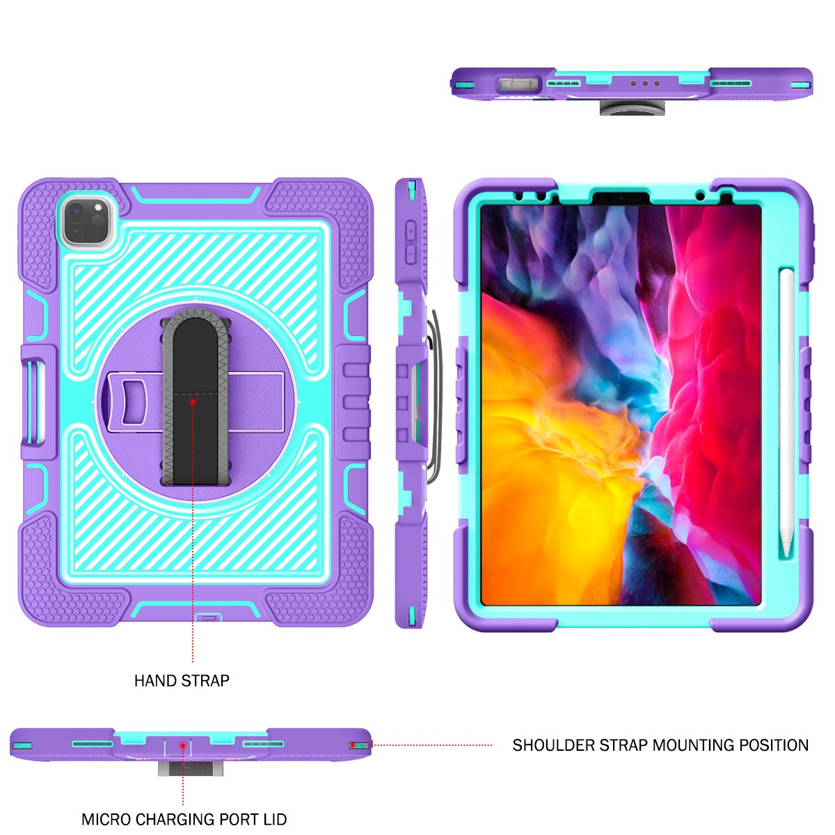 Military Grade Heavy Duty Silicone Tablet PC Case for iPad Air 5 Case tablet cover for ipad air 4 10.9 cover