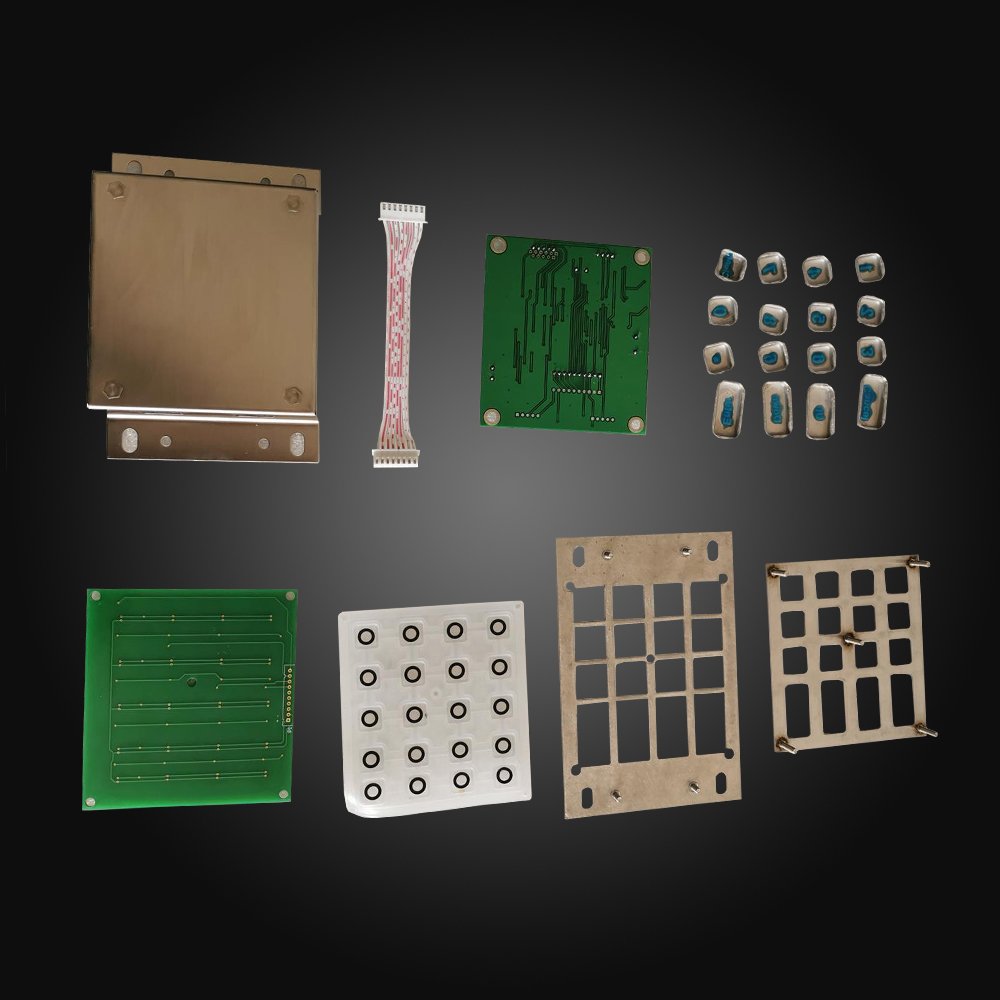 Customized industry IP65 Waterproof Kiosk Metal industrial ATM keyboard with bottom box