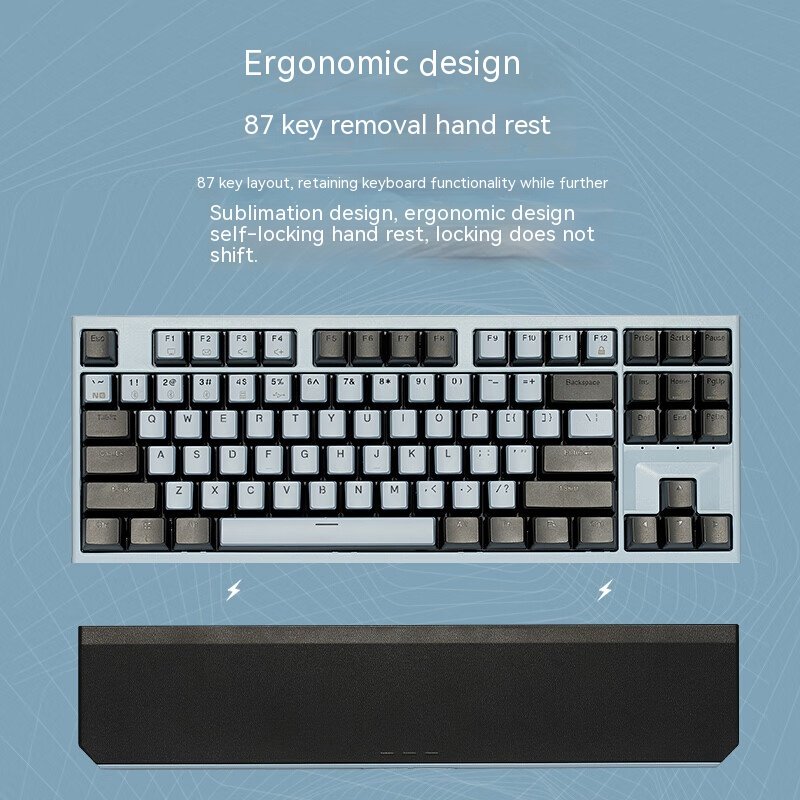 X3 Pro hot sale three-mode gaming e-sports Kailh BOX axis 87 keys PBT RGB backlit wireless Bluetooth mechanical keyboard