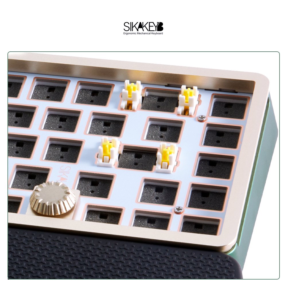 SIKAKEYB Sk6 Castle Aluminum Alloy CNC Shell 65% Layout Three Mode Connection Mechanical Keyboard Kit