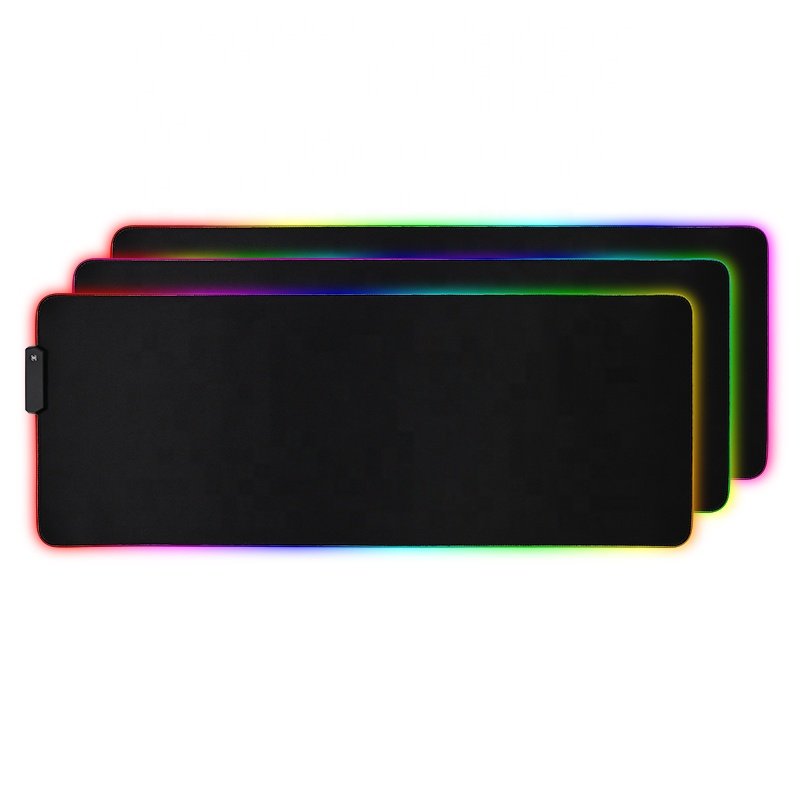 Hot Selling Customized Wave Design Rubber RGB Desk Mats Gaming Mouse Pad Switching Led Light Mouse pad Rgb Keyboard Cover