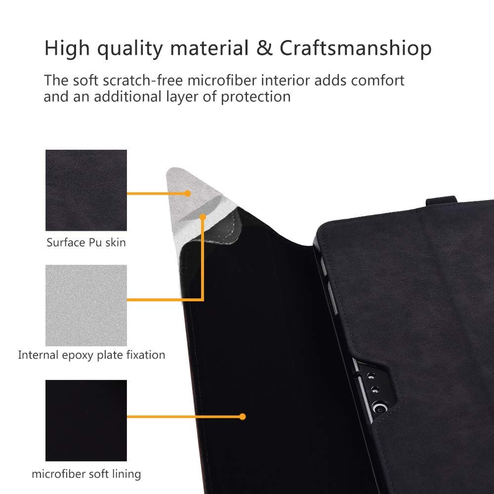 13 inch Keyboard Case for Surface Pro 9 Case High Quality Pu Stitched Leather Tablet PC Cover for Microsoft Surface Pro 9 2022